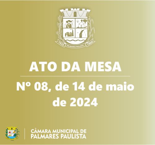 Ato da Mesa Nº 08, de 14 de Maio de 2024